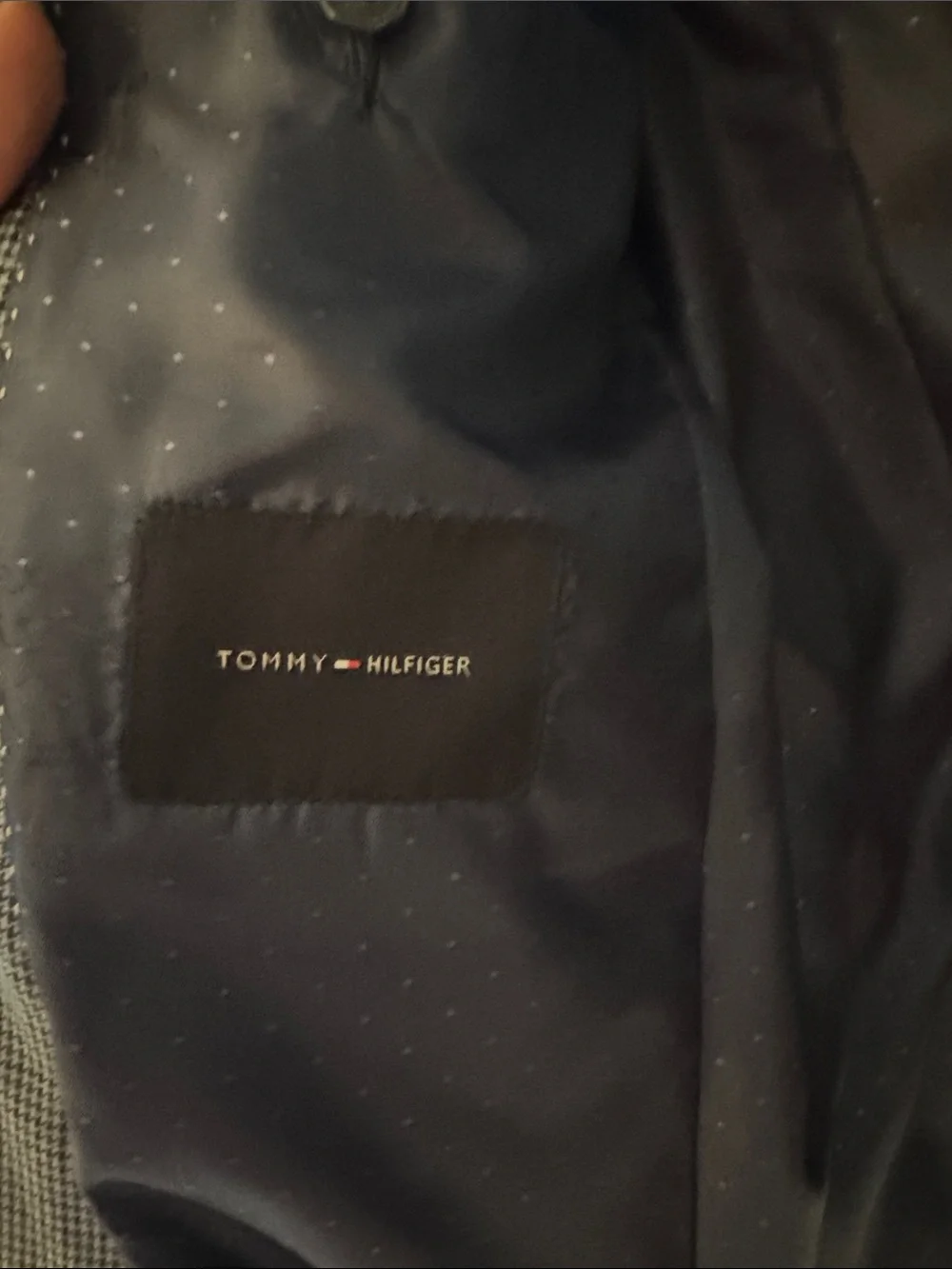 Tommy Hilfiger Men's Gray Micro-Check/Houndstooth Blazer - Classic Tailored Fit
